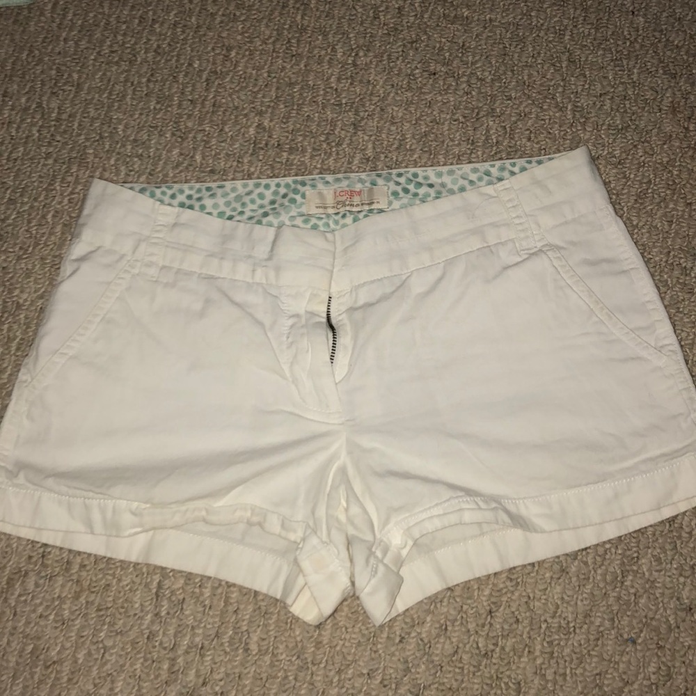 White jcrew chino shorts size 4